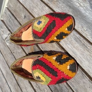 Nicholas Haslam ladies size 7  kilim  loafers